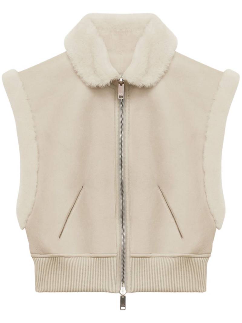 ISABEL MARANT zipped leather gilet - White von ISABEL MARANT