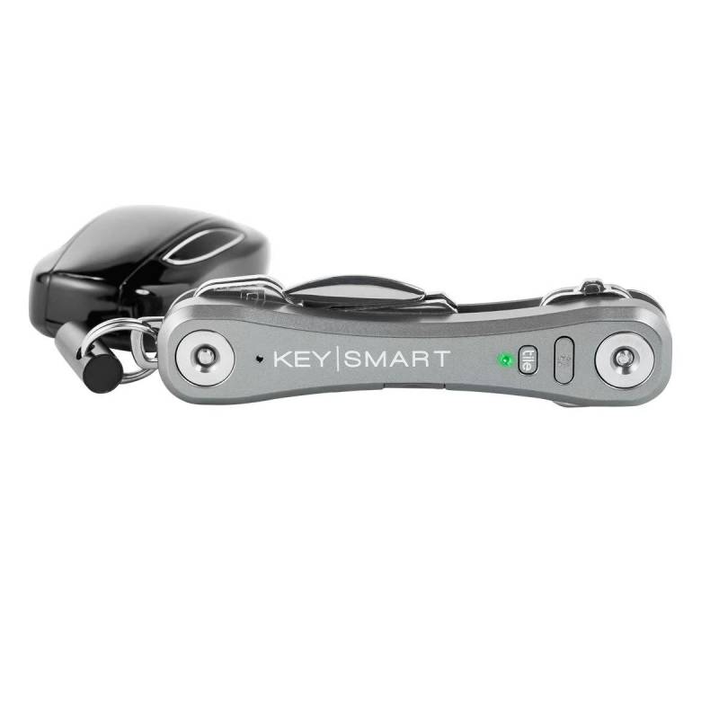 KeySmart Pro - Kompakter Schlüsselhalter mit Tile für 14 Schlüssel - Silber von ISDA