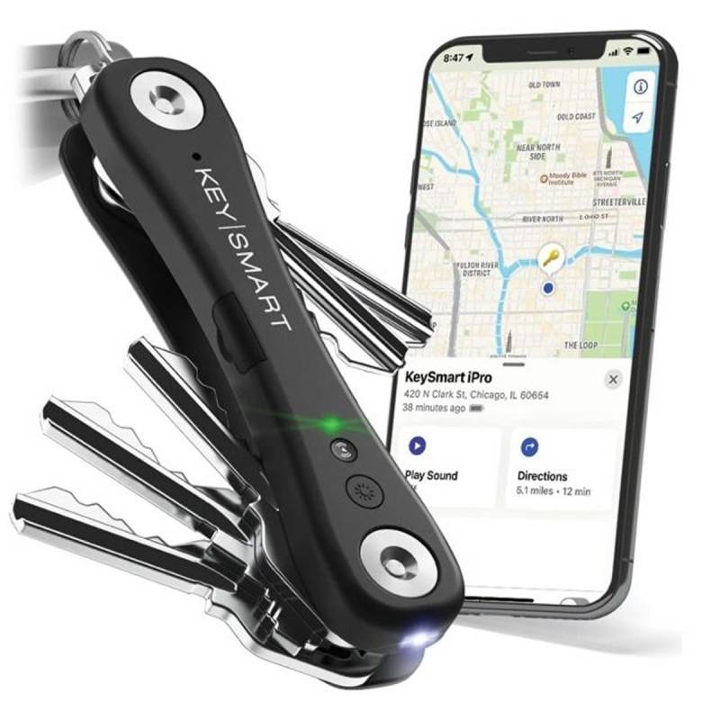 KeySmart iPro Schlüsselhalter mit Apple Find My - Schwarz von ISDA