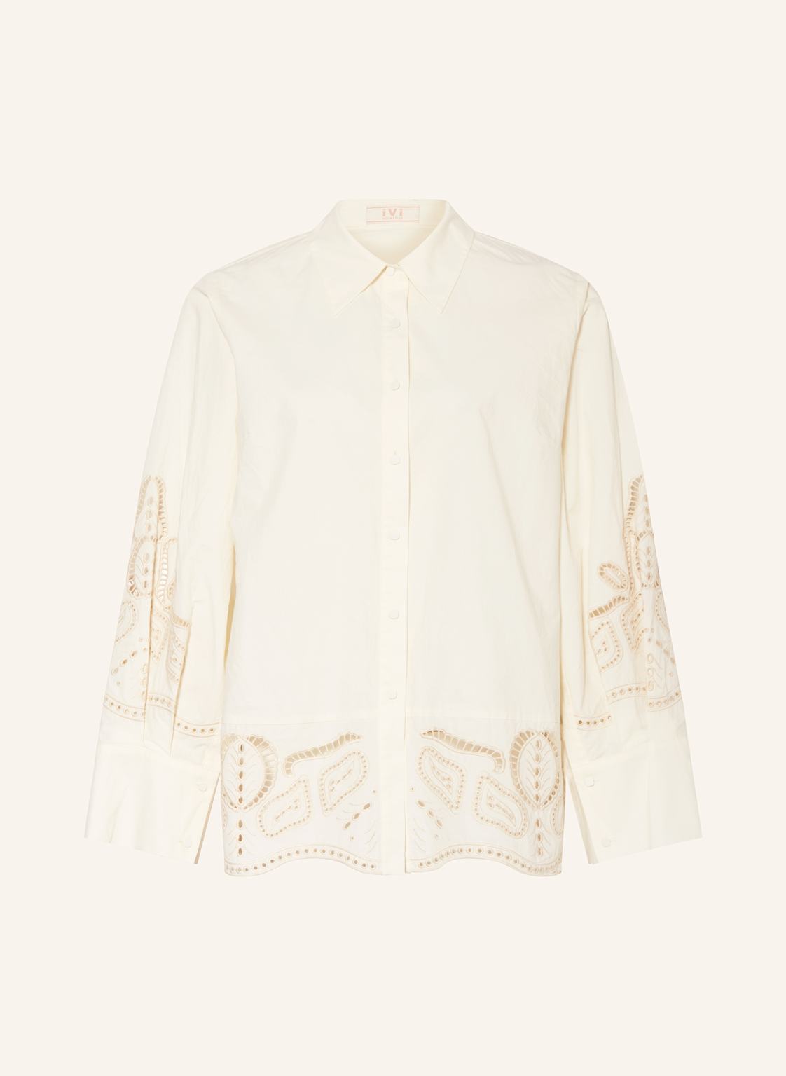 Ivi Collection Hemdbluse Mit Lochspitze beige Ivi Collection Hemdbluse Mit Lochspitze beige von IVI collection