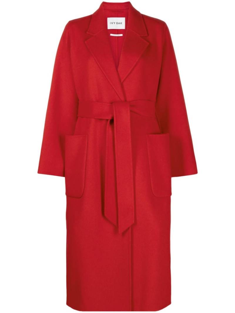 IVY OAK Celia belted wool coat - Red von IVY OAK