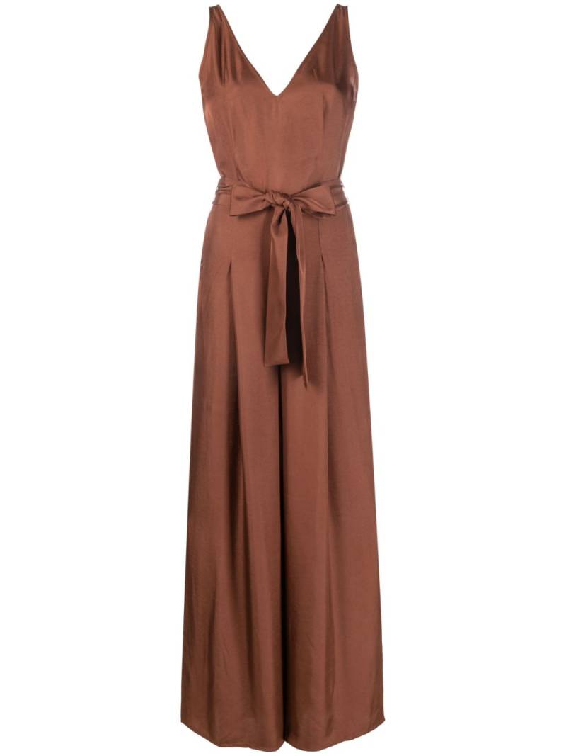 IVY OAK tie-fastening v-neck jumpsuit - Brown von IVY OAK