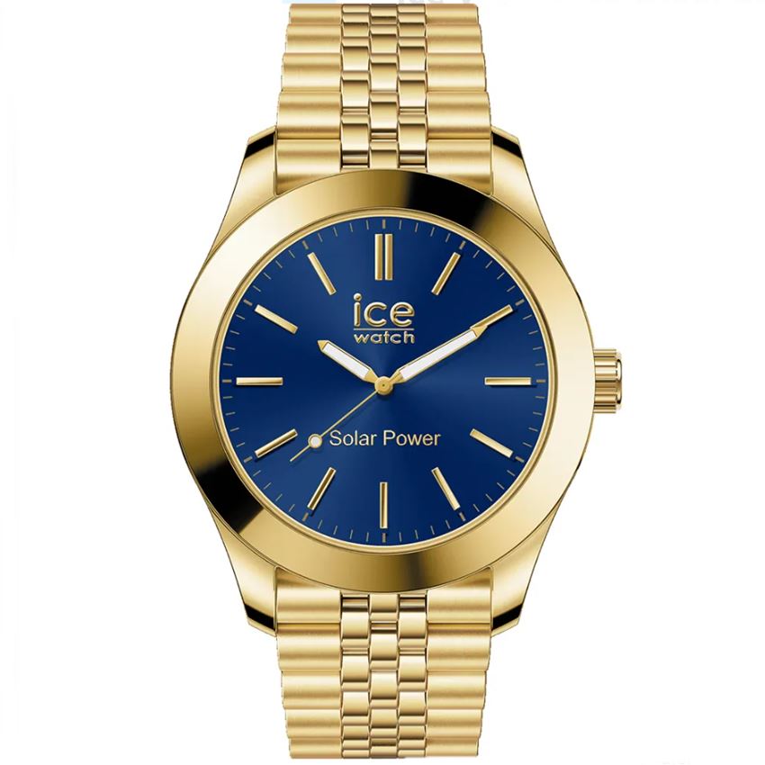 Ice Watch 023798 Ice Steel Gold Blue Solar Herrenuhr