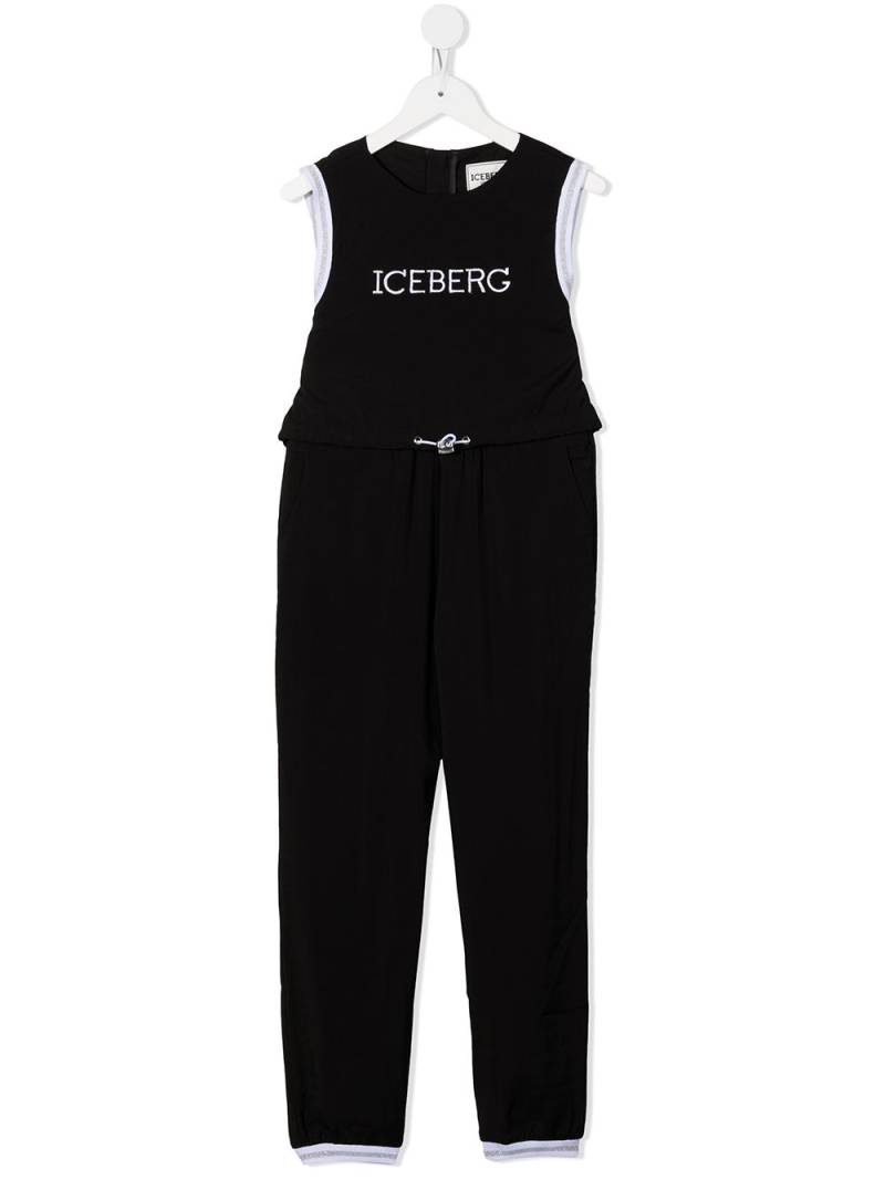 Iceberg Kids embroidered-logo jumpsuit - Black von Iceberg Kids