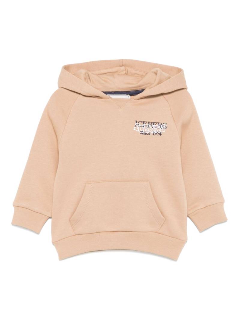 Iceberg Kids logo-embroidered hoodie - Brown von Iceberg Kids