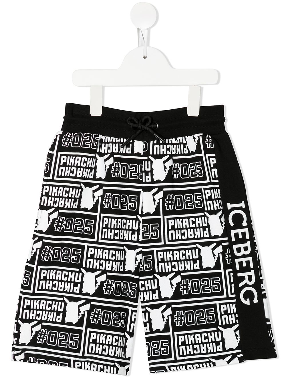 Iceberg Kids logo-print drawstring shorts - Black von Iceberg Kids