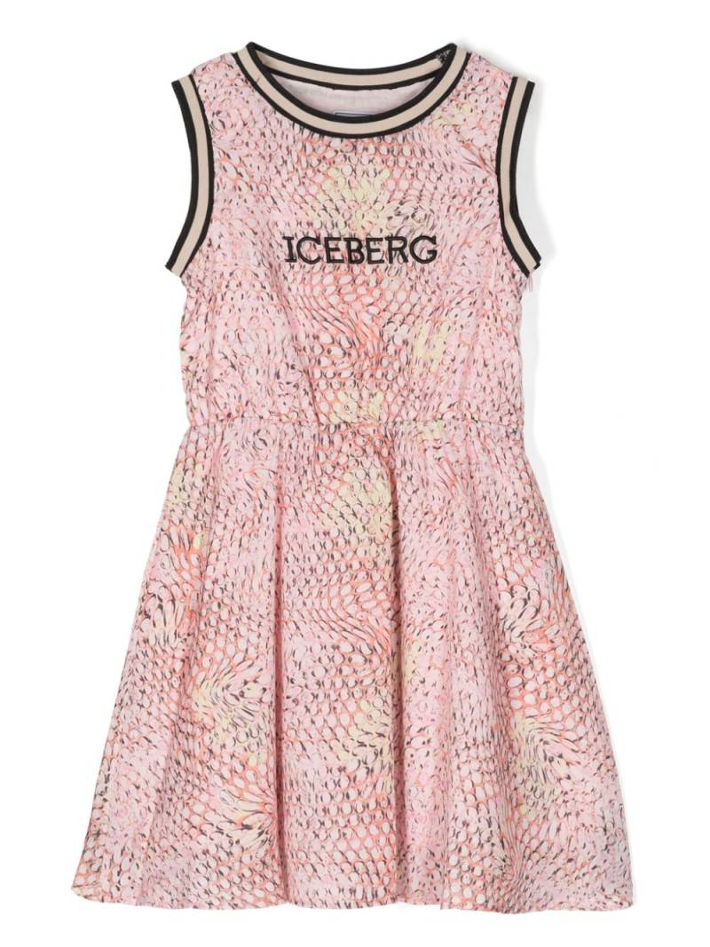 Iceberg Kids snakeskin-print cotton dress - Pink von Iceberg Kids