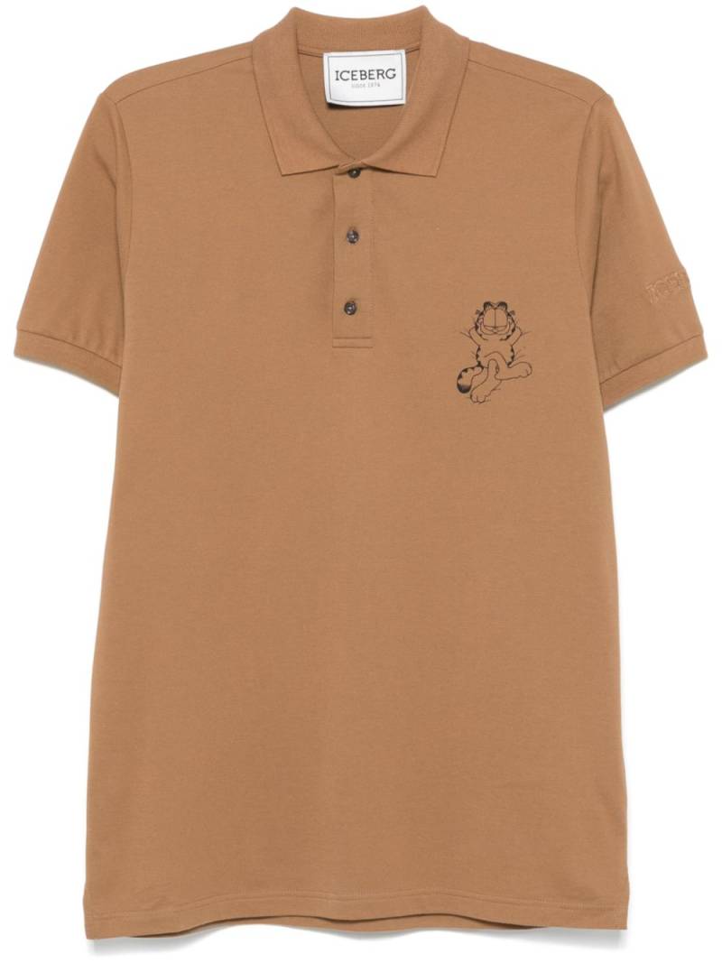 Iceberg Lazy Garfield-print polo shirt - Neutrals von Iceberg