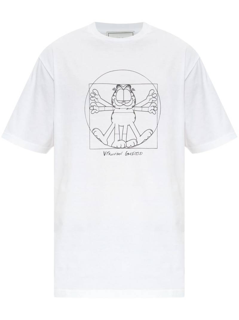 Iceberg Vitruvian Garfield print T-shirt - White von Iceberg