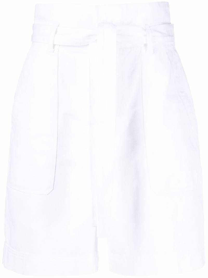 Iceberg belted tailored knee-length shorts - White von Iceberg