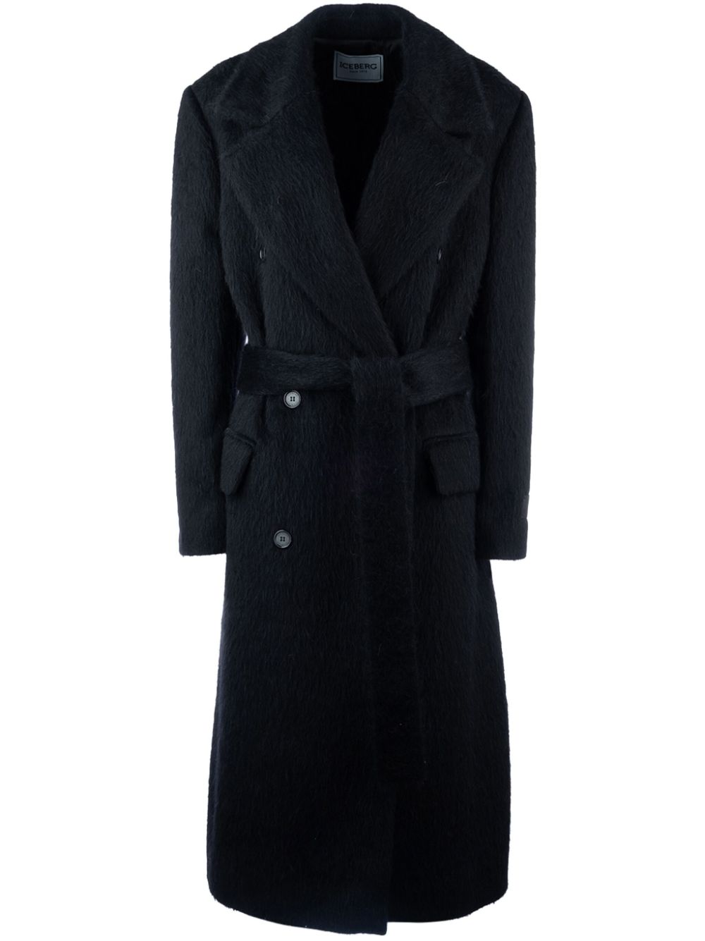 Iceberg brushed-effect coat - Black von Iceberg