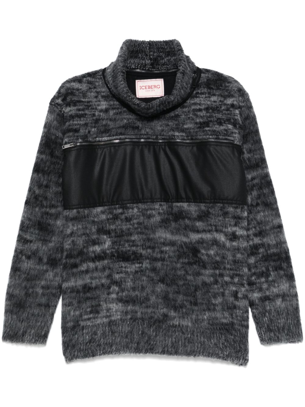 Iceberg brushed sweater - Black von Iceberg