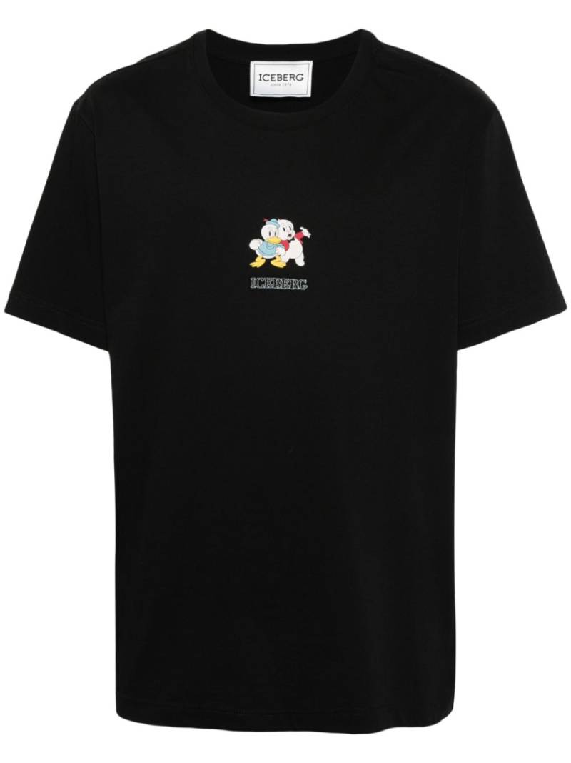 Iceberg cartoon-print cotton T-shirt - Black von Iceberg