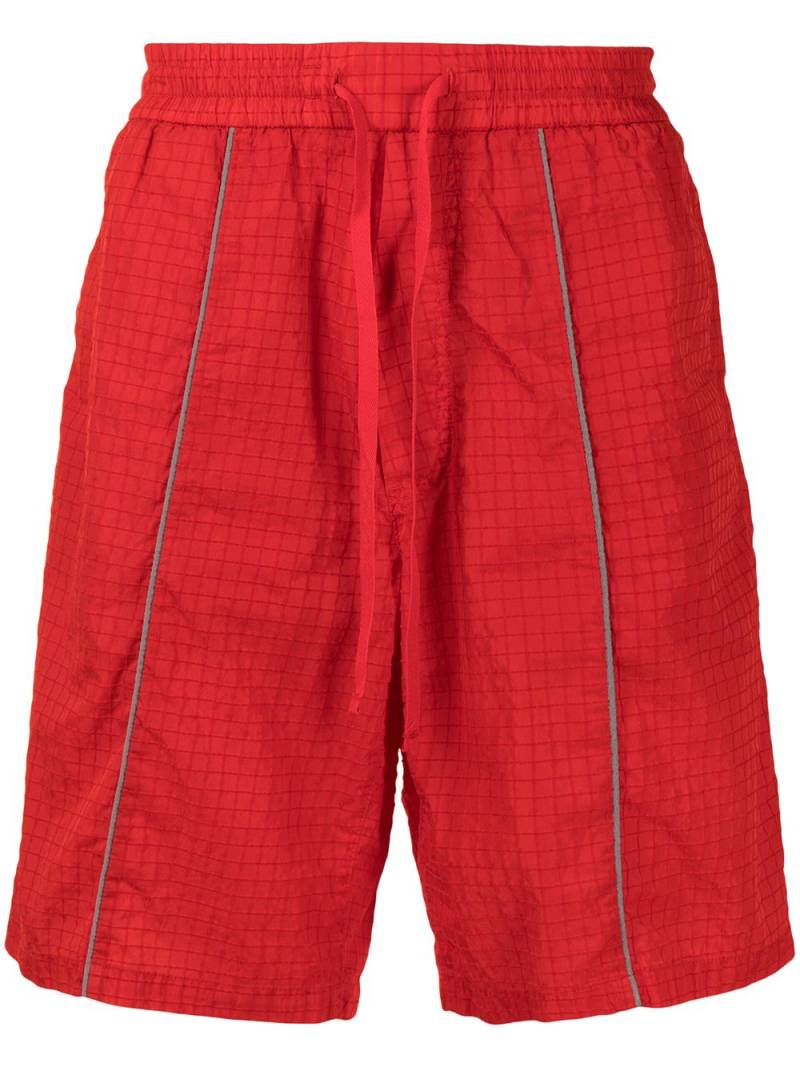 Iceberg check-print track shorts - Red von Iceberg