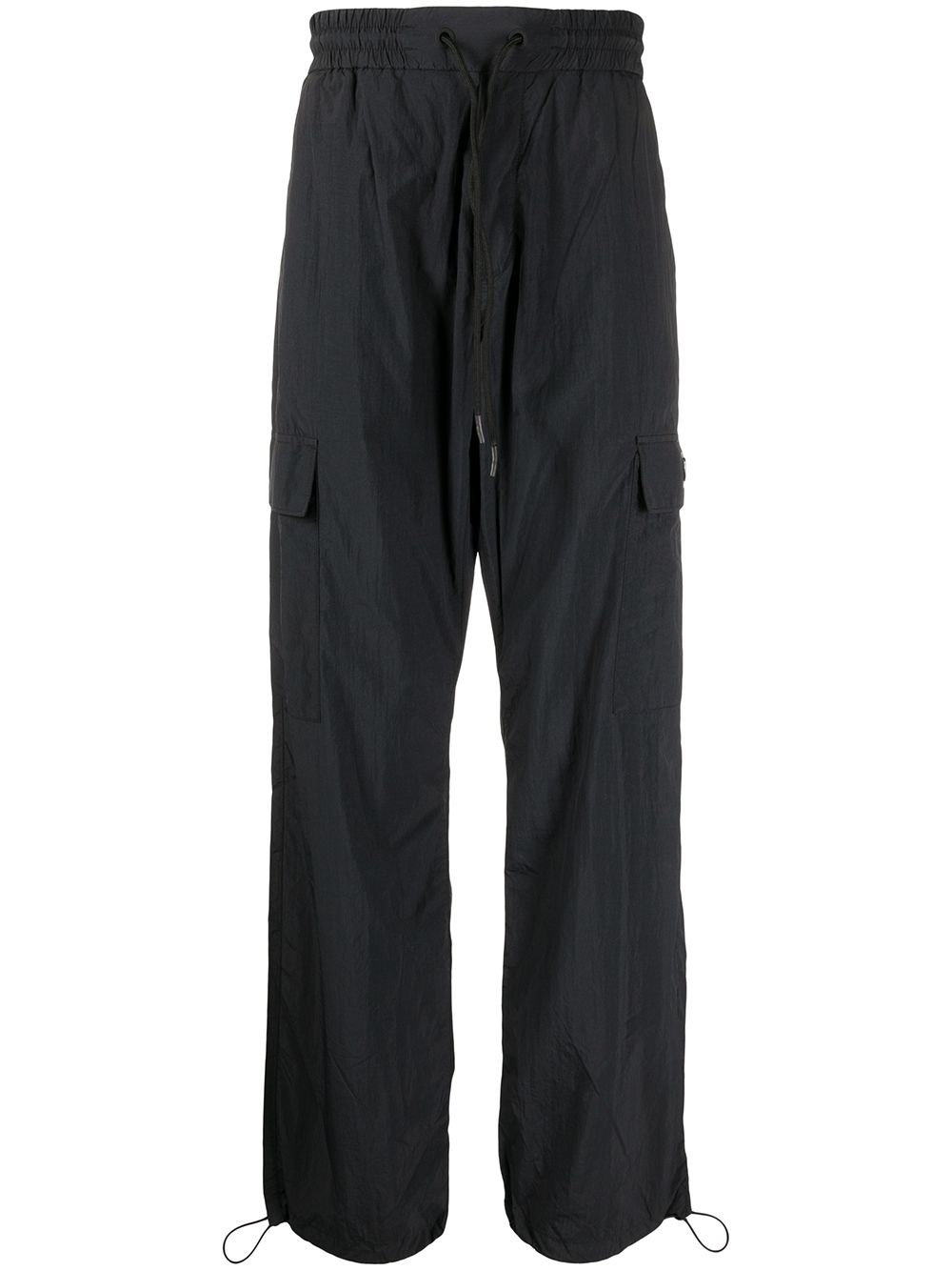 Iceberg drawstring straight-leg trousers - Black von Iceberg