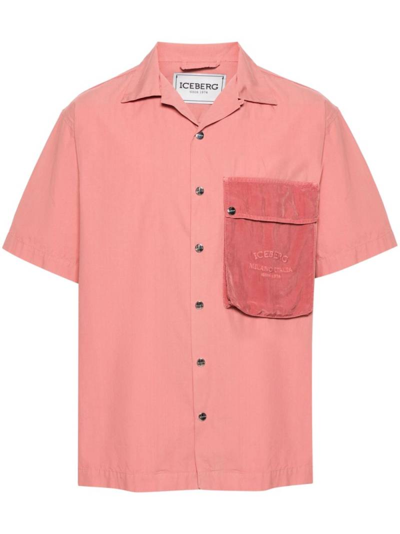 Iceberg embroidered-logo cotton shirt - Pink von Iceberg