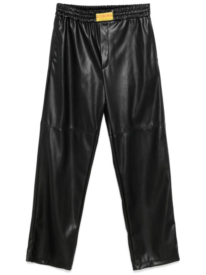 Iceberg faux-leather trousers - Black von Iceberg