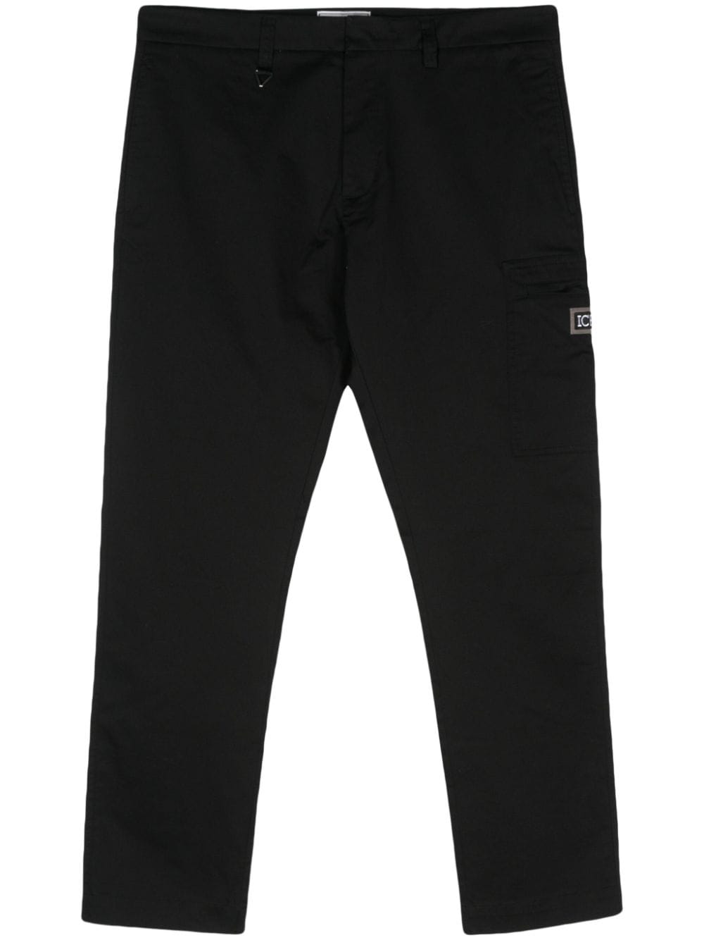 Iceberg gabardine straight-leg trousers - Black von Iceberg