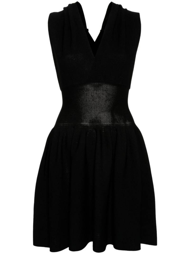 Iceberg logo-embossed detail knitted dress - Black von Iceberg