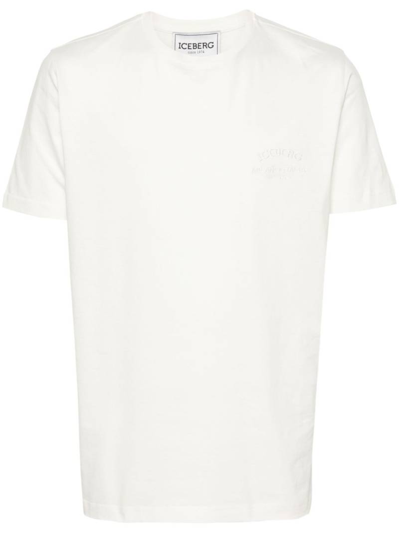 Iceberg logo-embroidered cotton T-shirt - White von Iceberg