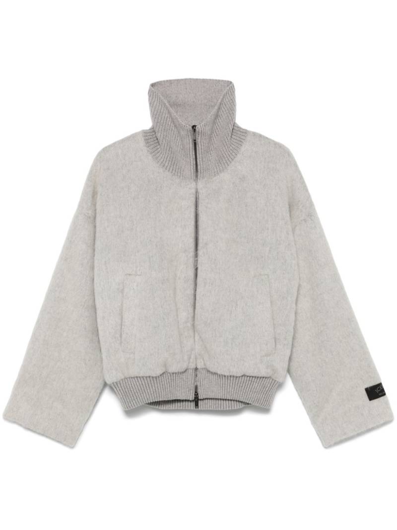 Iceberg logo-patch bomber jacket - Grey von Iceberg