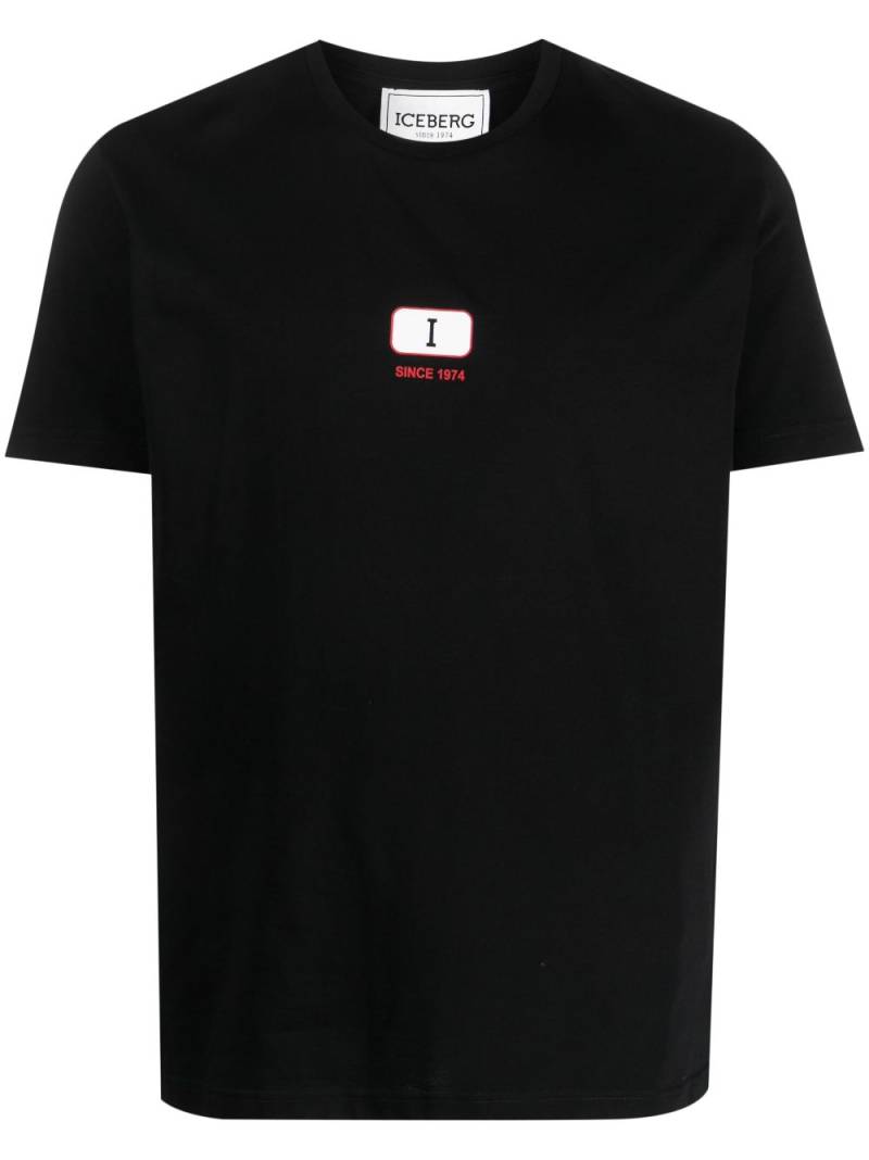 Iceberg logo-print cotton T-shirt - Black von Iceberg