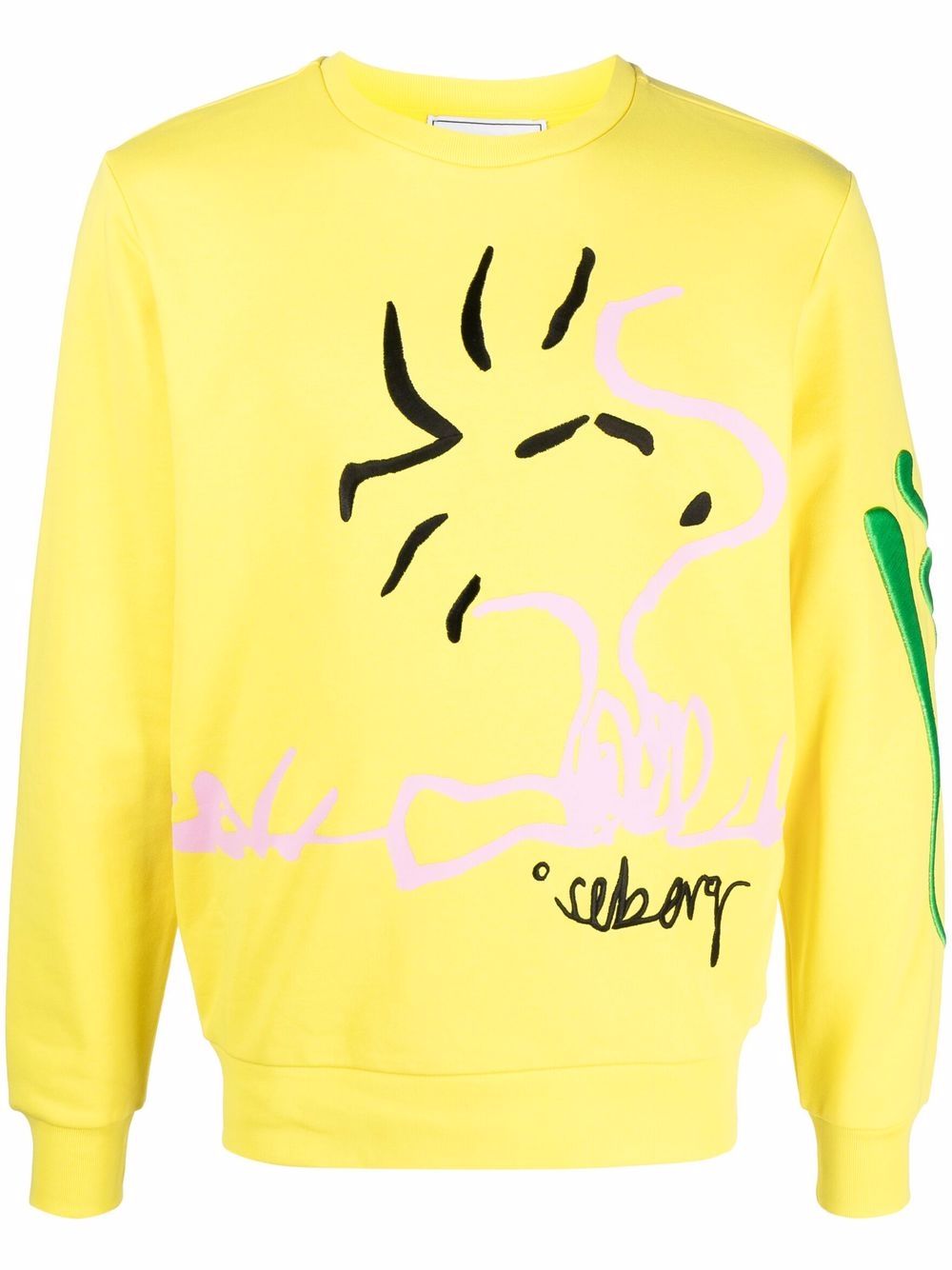 Iceberg logo-print cotton sweatshirt - Yellow von Iceberg