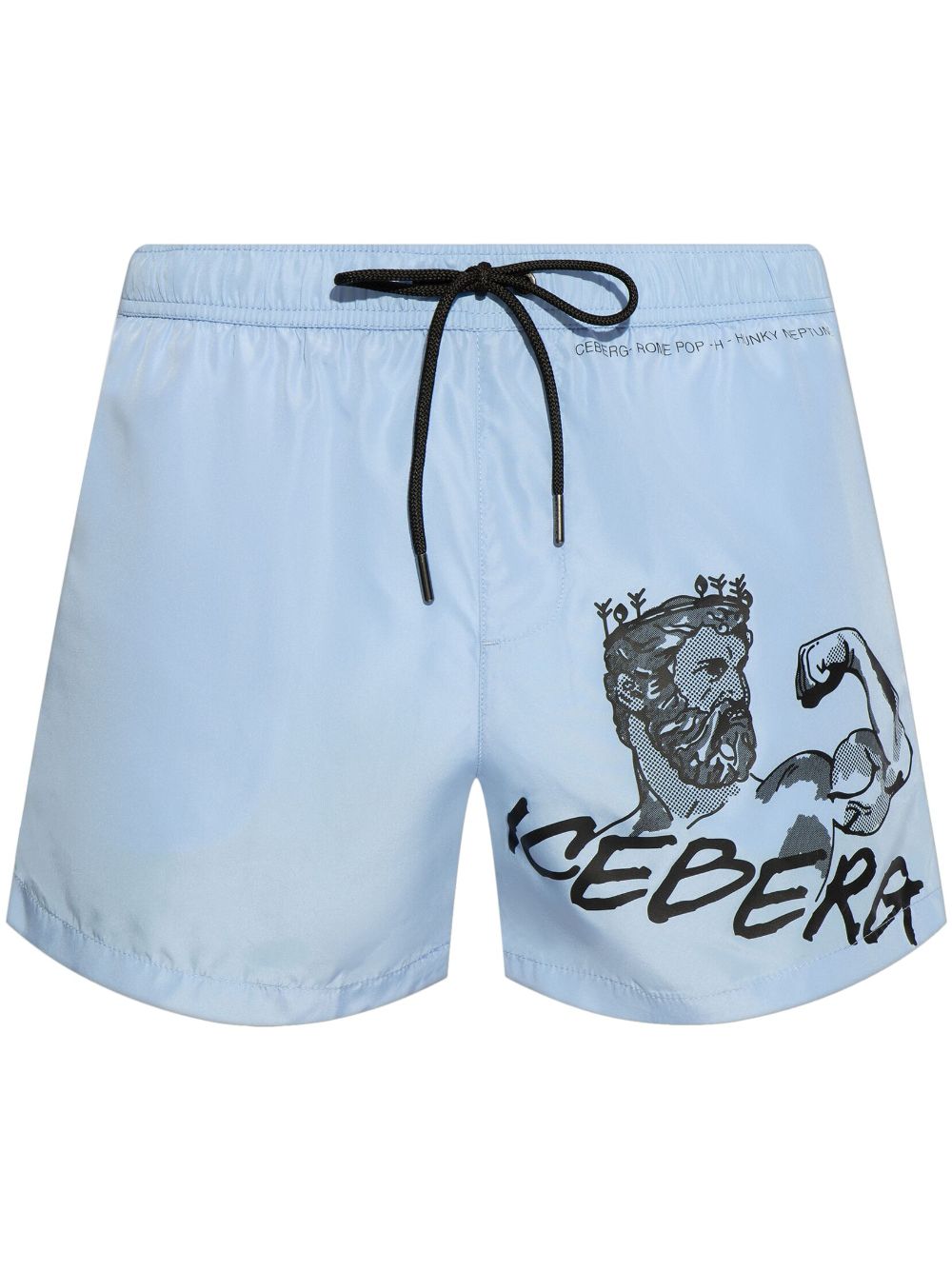 Iceberg logo-print drawstring swim shorts - Blue von Iceberg