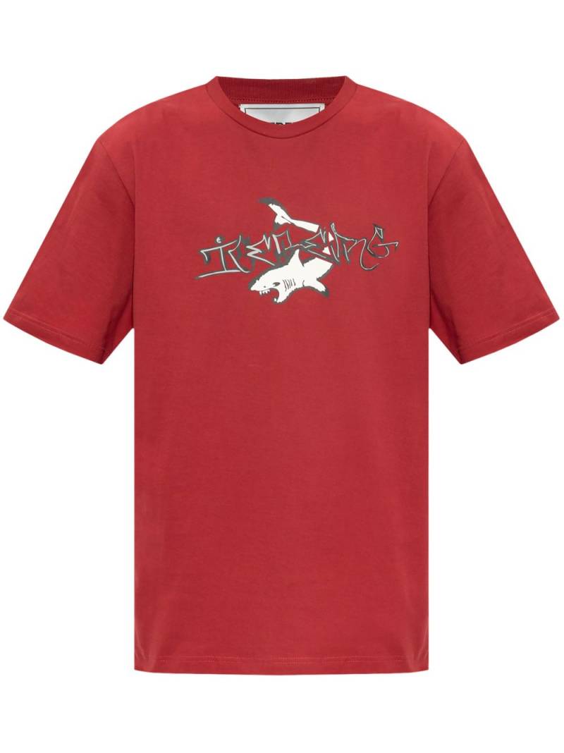 Iceberg shark print T-shirt - Red von Iceberg