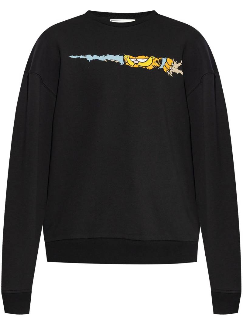 Iceberg x Garfield cotton sweatshirt - Black von Iceberg