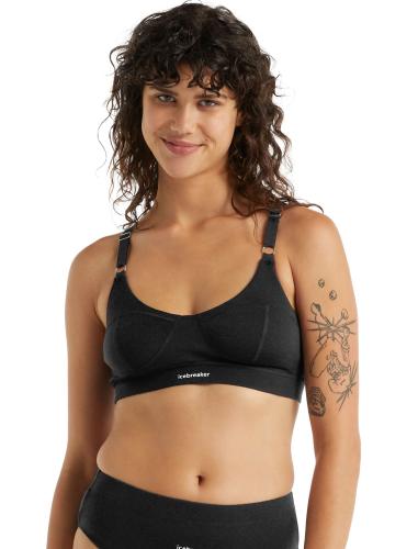 Einzelstück Icebreaker Women Queens Clasp Bra - black (Grösse: XL) von Icebreaker