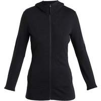 ICEBREAKER Damen Fleecejacke Quantum 260 Hoodie schwarz | L von Icebreaker