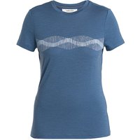 ICEBREAKER Damen Funktionsshirt Merino 150 Tech Lite III Mount blau | M von Icebreaker