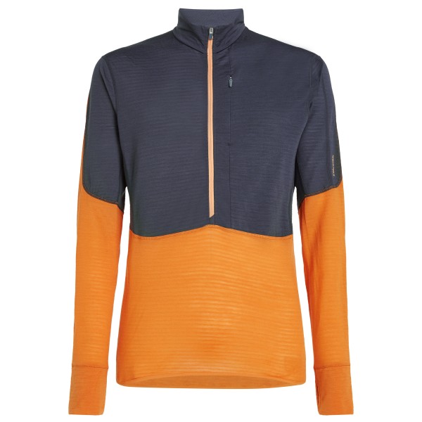 Icebreaker - 200 RealFleece Descender L/S Half Zip - Fleecepullover Gr L orange von Icebreaker