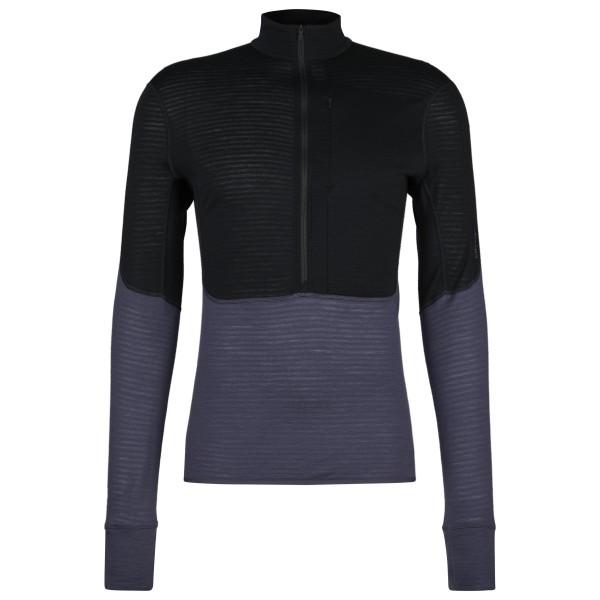 Icebreaker - 200 RealFleece Descender L/S Half Zip - Fleecepullover Gr L schwarz von Icebreaker