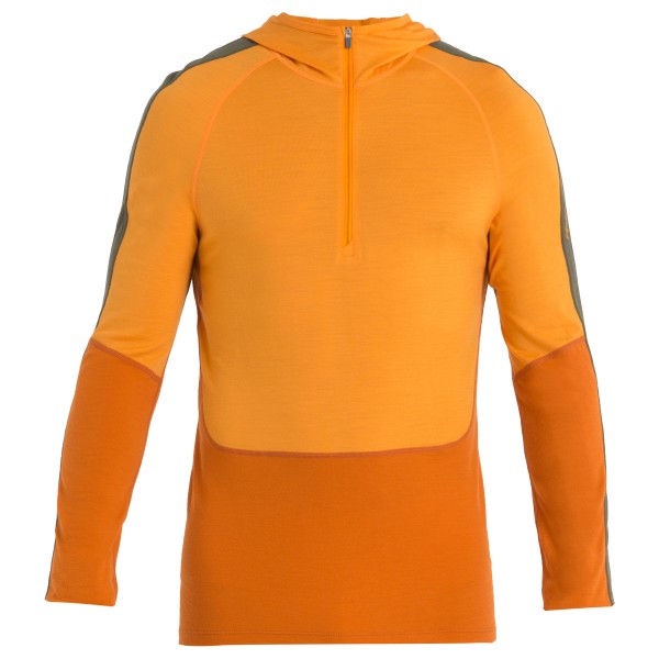 Icebreaker - 200 Sonebula L/S Half Zip Hood - Merinounterwäsche Gr M orange von Icebreaker