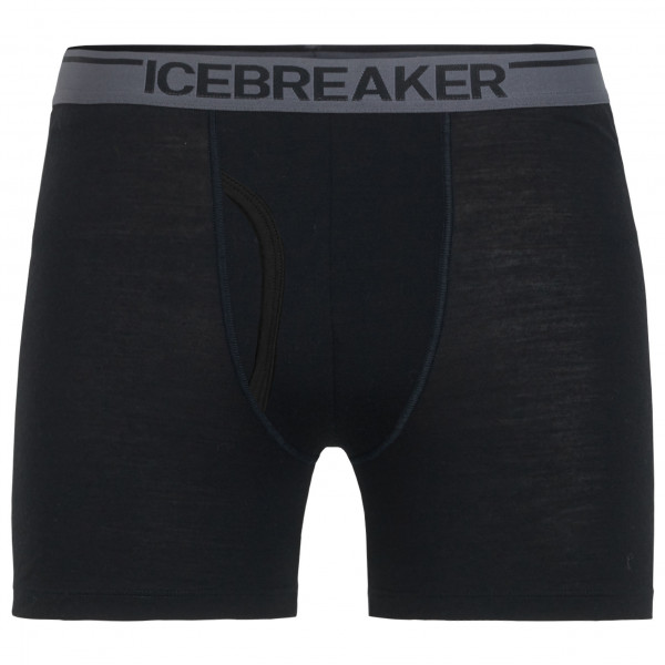 Icebreaker - Anatomica Boxers with Fly - Merinounterwäsche Gr XXL schwarz von Icebreaker