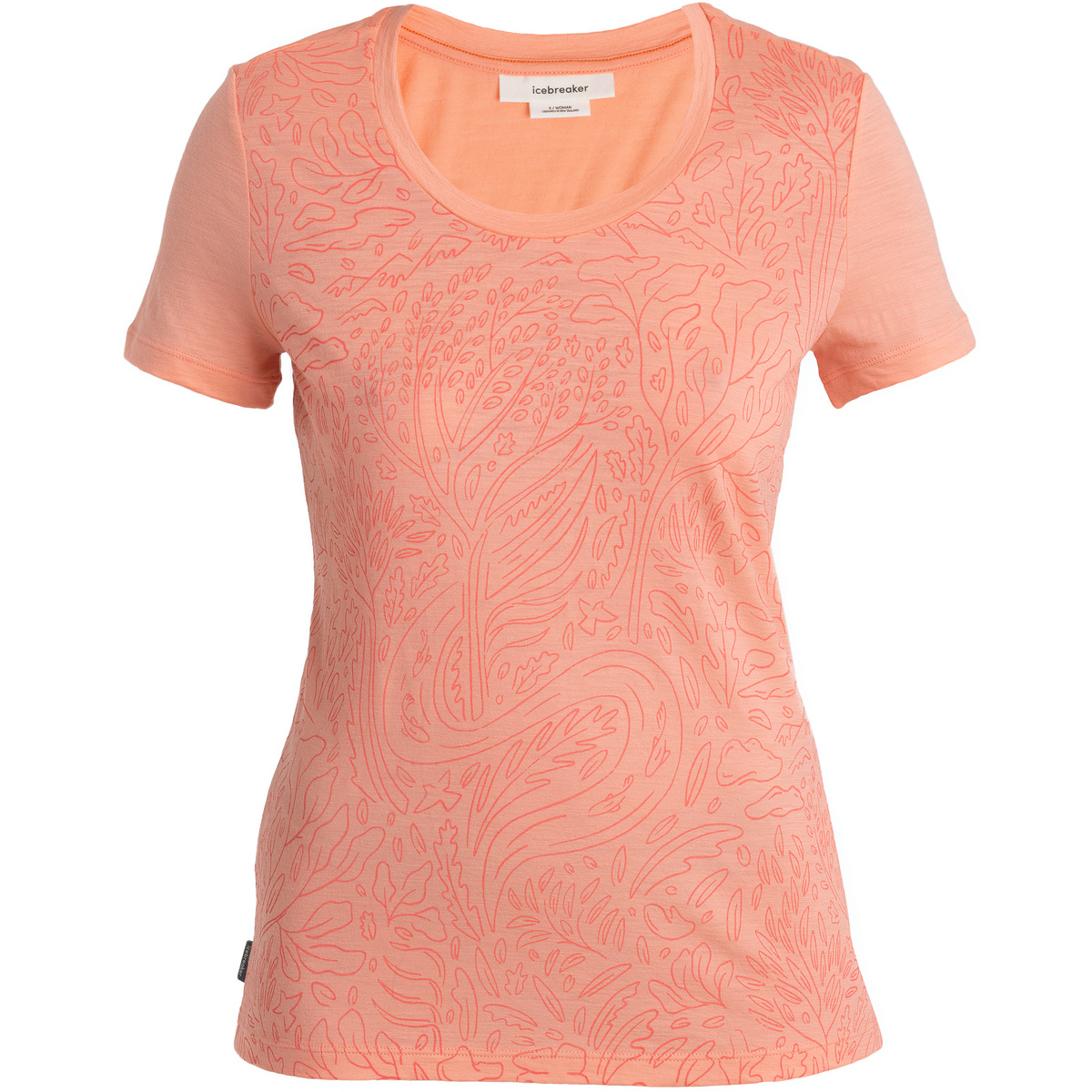 Icebreaker Damen Tech Lite III Scoop Through the Woods T-Shirt von Icebreaker