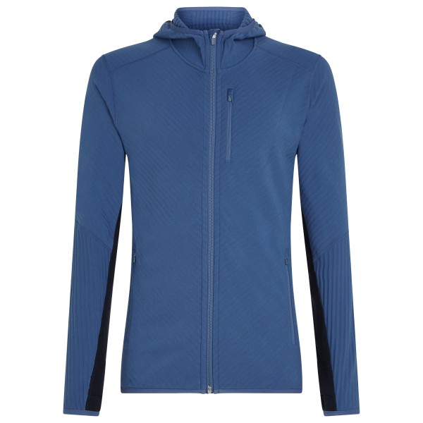 Icebreaker - Descender L/S Zip Hood - Fleecejacke Gr L blau von Icebreaker