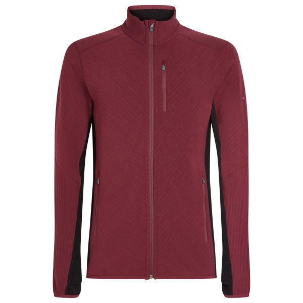 Icebreaker - Descender L/S Zip - Merinojacke Gr L rot von Icebreaker