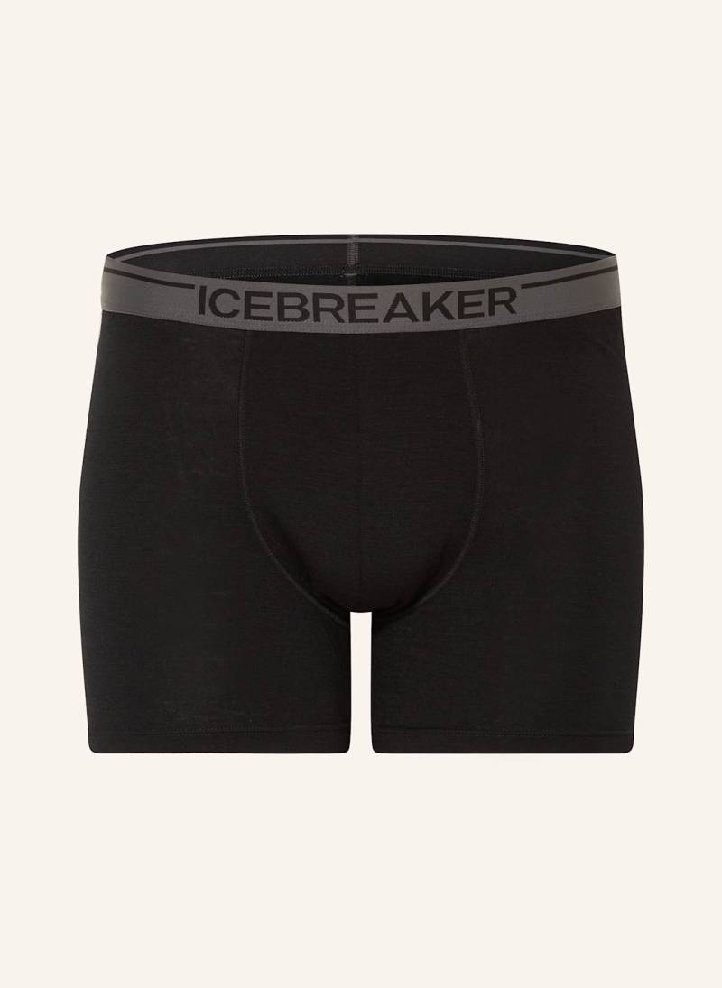 Icebreaker Funktionswäsche-Boxershorts Anatomica Aus Merinowolle schwarz von Icebreaker