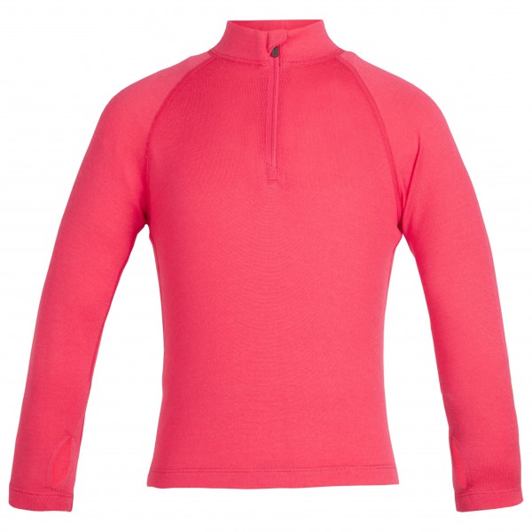 Icebreaker - Kids 260 Tech L/S Half Zip - Merinounterwäsche Gr 10;12;2;3;4;5;6;8 rot;schwarz von Icebreaker