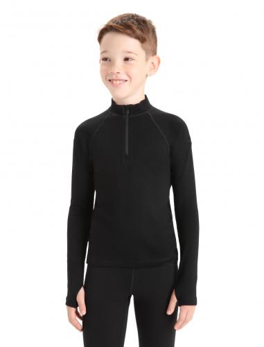 Icebreaker Kids 260 Tech LS Half Zip - black (Grösse: 140) von Icebreaker