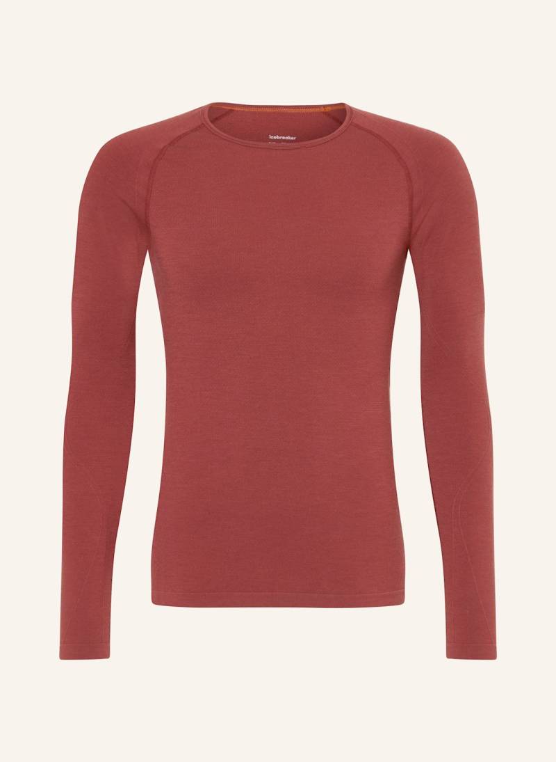 Icebreaker Longsleeve Merino Blend 260 Zoneknit™ Mit Merinowolle rot von Icebreaker