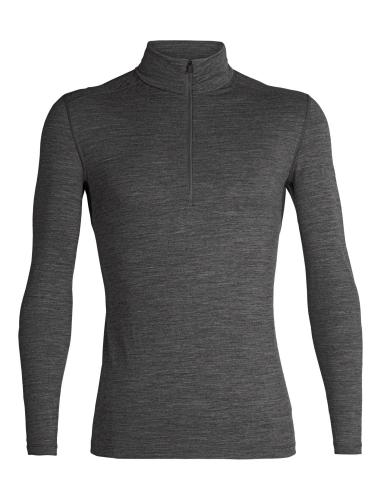 Icebreaker Men 200 Oasis LS Half Zip - gritstone hthr (Grösse: L) von Icebreaker