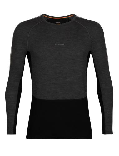 Icebreaker Men 200 ZoneKnit LS Crewe - jet hthr (Grösse: XL) von Icebreaker