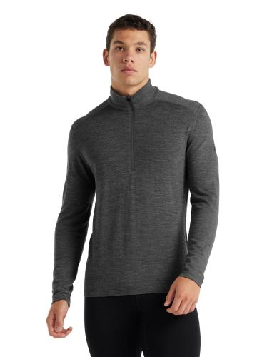 Icebreaker Men 260 Tech LS Half Zip - gritstone hthr (Grösse: L) von Icebreaker