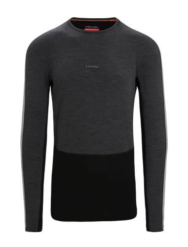 Icebreaker Men 260 ZoneKnit LS Crewe - jet hthr (Grösse: XL) von Icebreaker