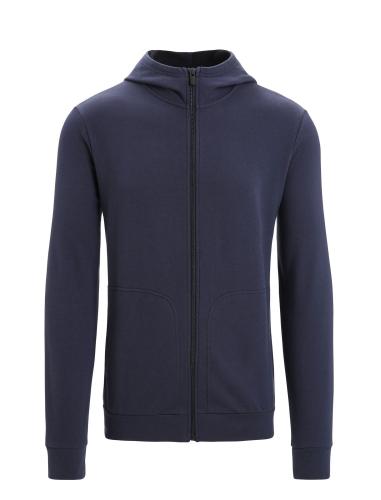 Icebreaker Men Central Classic LS Zip Hoodie - midnight navy (Grösse: S) von Icebreaker