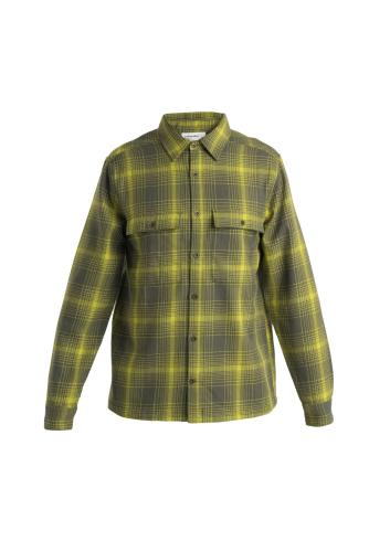 Icebreaker Men Dawnder LS Flannel Shirt Plaid - loden (Grösse: M) von Icebreaker